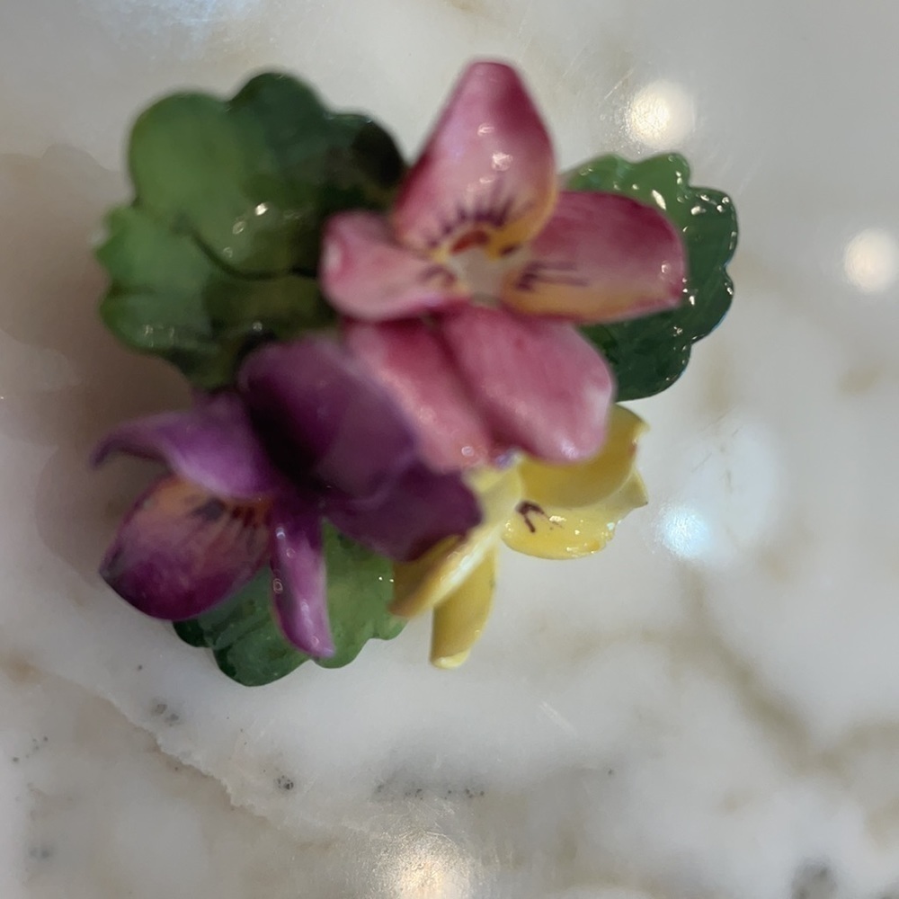 Staffordshire Cara China Floral Pin—England—EUC - Picture 3 of 6